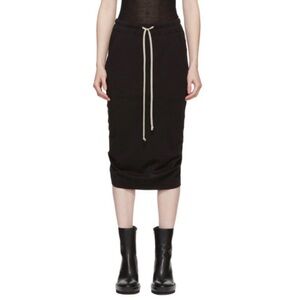 Rick Owens DRKSHDW drawstring skirt Black Soft Short Pillar Skirt